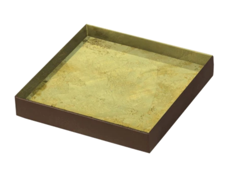 Gold leaf mini glass tray by ethnicraft