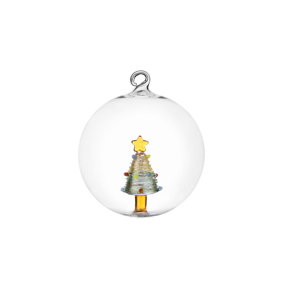 Christmas Tales Xmas Ball  Tree Yellow