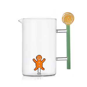 Sweet and Candy Gingerbread-Green Handle Jug