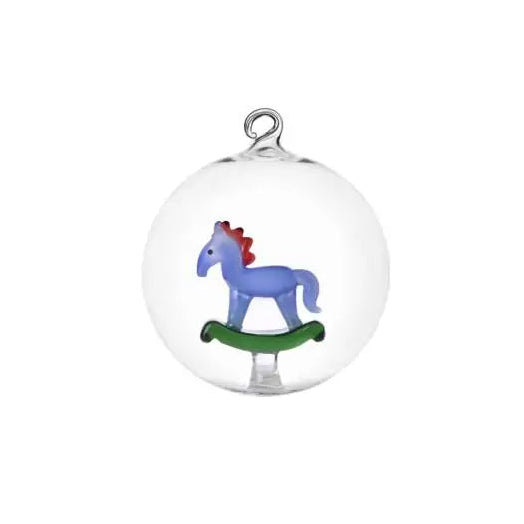 Schiaccianoci Christmas Ball Rocking Horse