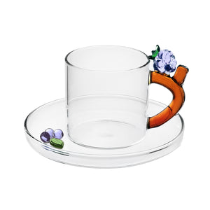 Fruit & Flowers Coffee Cup With Saucer Blackberry