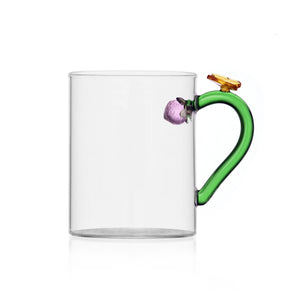 Fruit & Flowers mug w/ butterfly