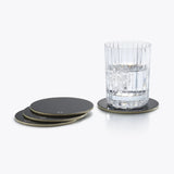 Octogone Coasters x4 Black