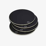 Octogone Coasters x4 Black