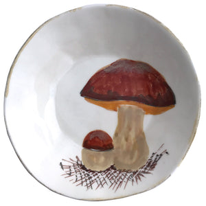 Majolica Porcini Mushroom Soup Plate
