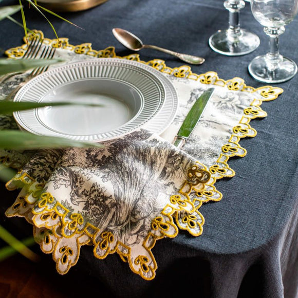 Amalfi Placemat, TDJ Nero - Olio Gelato