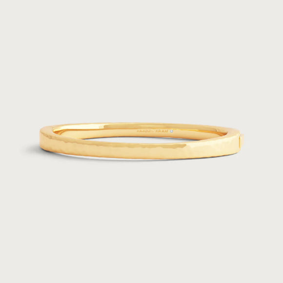 Farrier Medium Hinged Bangle, Gold