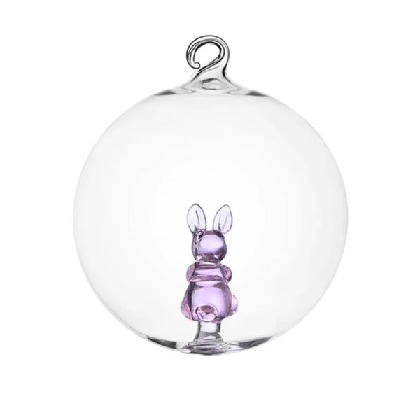 Woodland Tales Christmas Ball Pink Rabbit 2 pcs