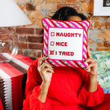 I Tried Needlepoint pillow