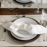 Filo Linen Napkin, Avorio - Silver