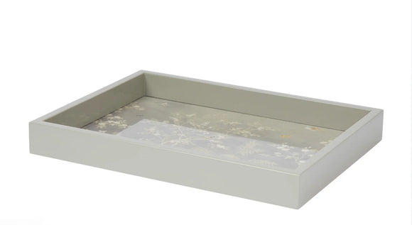 Chinoiserie Tray Gray 11X8