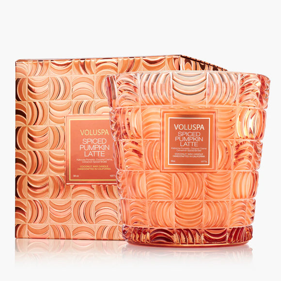 Spiced Pumpkin Latte 3 Wick Hearth Candle