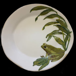 Majolica With Frog Dessert Plate