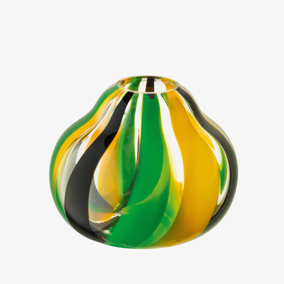 Folk Vase, Green /Yellow/ Black