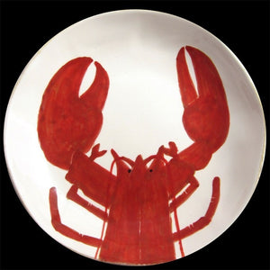 Majolica Breton Lobster Large Round Dish