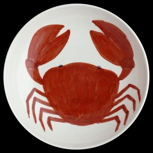 Majolica Crab Large Round Dish