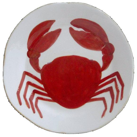 Majolica Dinner Plate Crab