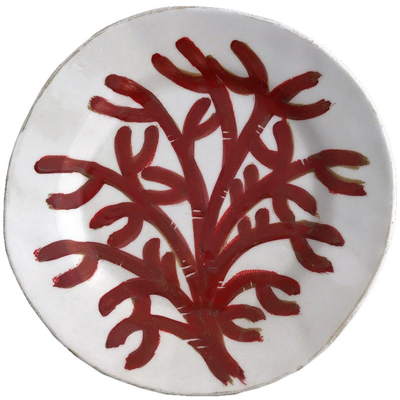 Majolica Gorgonian Coral Dessert Plate