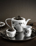 Black Orchid Porcelain Teapot