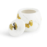 Butterfly Ginkgo Porcelain Tea Set - Sugar Pot