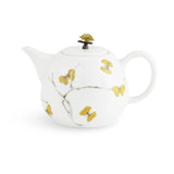 Butterfly Ginkgo Porcelain Tea Pot