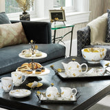 Butterfly Ginkgo Porcelain Tea Pot