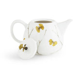 Butterfly Ginkgo Porcelain Tea Pot