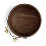 Butterfly Ginkgo Wood Salad Bowl