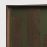 Second Nature tray Glass Moss square - L