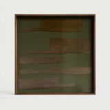 Second Nature tray Glass Moss square - L