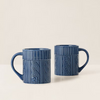 Cable-Knit Ceramic Mug Gift Set