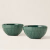 Cable-Knit Ceramic Bowl Gift Set/2
