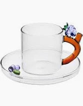 Fruit & Flowers Coffee Cup With Saucer Blackberry