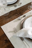 Filo Linen Placemat, Avorio - Silver