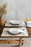 Filo Linen Placemat, Avorio - Silver