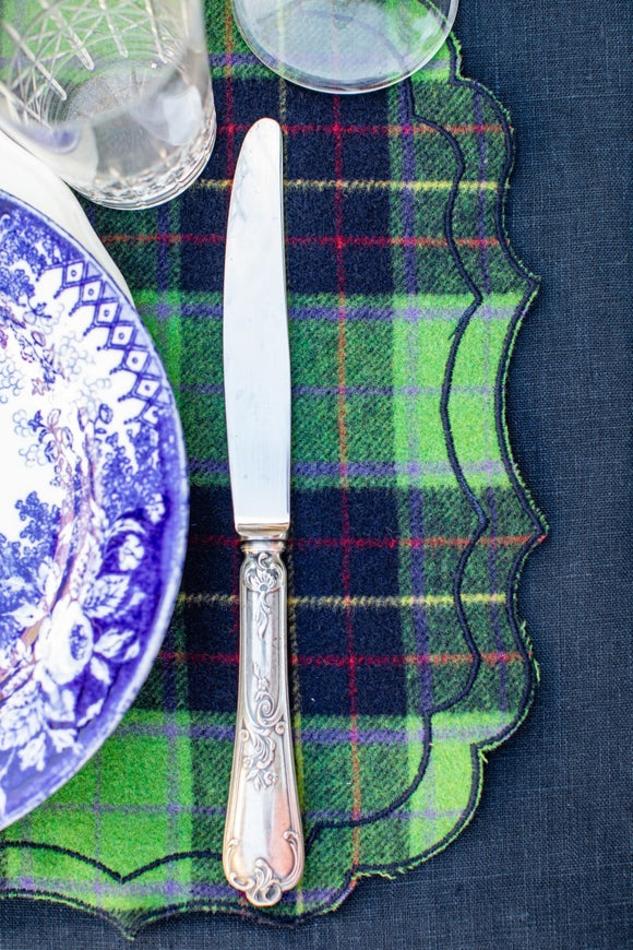 Firenze Wool Placemat, Tartan Fern