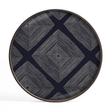 Ink Linear Squares Glass Tray