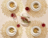 Placemat Bloom Round Gilded