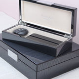 Large & Small Carbon Fibre Lacquer Box with Silver - Addison Ross