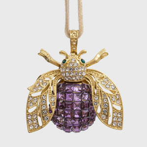 Sparkle Bee Hanging Ornament _ Amethyst