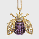 Sparkle Bee Hanging Ornament _ Amethyst