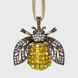 Sparkle bee hanging ornament, citrine