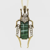 Jeweled Insect Hanging Ornament, Malachite