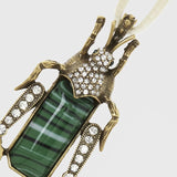 Jeweled Insect Hanging Ornament, Malachite