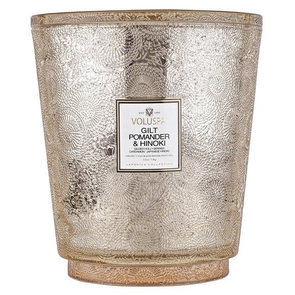 Gilt Pomander & Hinoki holiday 5 Wick