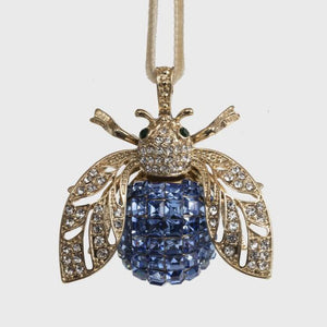 Sparkle bee hanging ornament, Periwinkle