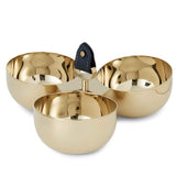 Wyatt Triple Nut Bowl, Navy / Gold